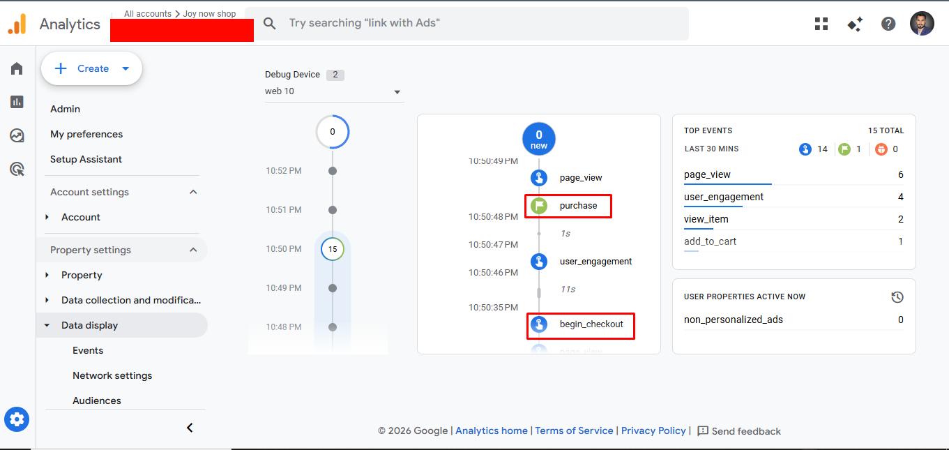 Advanced Shopify DataLayer & GA4 Ecommerce Tracking — project screenshot